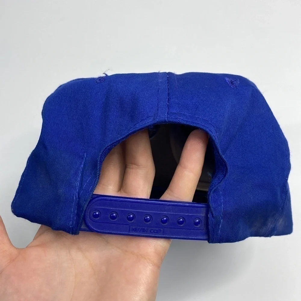 Vintage Nissin TAX AIR Blue Snapback Hat 80s